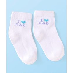 Cute Walk by Babyhug Knit Ankle Length Socks with Stripes Polka Dots & Text Design Pack of 5 - White & Pink