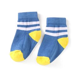 Cute Walk by Babyhug Knit Ankle Length Antibacterial Socks with Stripes Pack of 5 - Multicolor