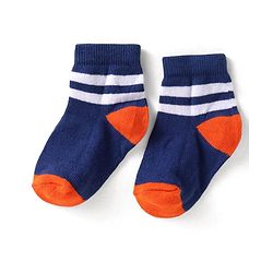 Cute Walk by Babyhug Knit Ankle Length Antibacterial Socks with Stripes Pack of 5 - Multicolor