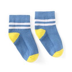 Cute Walk by Babyhug Knit Ankle Length Antibacterial Socks with Stripes Pack of 5 - Multicolor