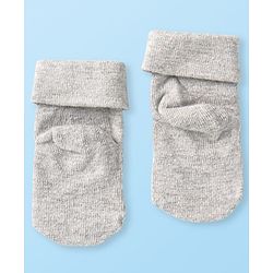 Cute Walk by Babyhug Knit Antibacterial Ankle Length Socks with Christmas Theme Design Pack of 3 - Red Grey & Black