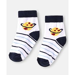 Cute Walk by Babyhug Knit Ankle Length Anti Bacterial Socks with Space Design Pack of 5 - Multicolor