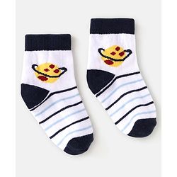 Cute Walk by Babyhug Knit Ankle Length Anti Bacterial Socks with Space Design Pack of 5 - Multicolor