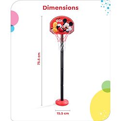 Disney Mickey Height Adjustable Shooting Basketball PlaySet for Kids|Play with Fun|Indoor and Outdoor Games for Kids