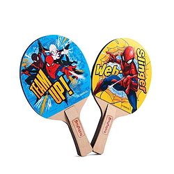 Babyhug Marvel Spiderman Wooden Table Tennis Trainer Toy Ping Pong Paddle Set for Kids|Portable Activity And Exercise Sports Toy with 2 Balls and 2 Wooden Rackets