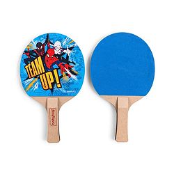 Babyhug Marvel Spiderman Wooden Table Tennis Trainer Toy Ping Pong Paddle Set for Kids|Portable Activity And Exercise Sports Toy with 2 Balls and 2 Wooden Rackets