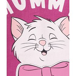 Babyhug Disney Single Jersey Knit Full Sleeves Night Suit with Aristocats Marie Print - Dark Pink