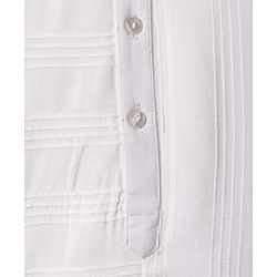 Babyhug Cotton Woven Full Sleeves Solid Self  Embroidered Kurta Pyjama Set - White