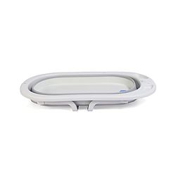 Babyhug Foldable Bath Tub With Printed Cushion - Grey