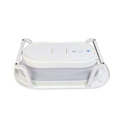 Babyhug Foldable Bath Tub With Printed Cushion - Grey