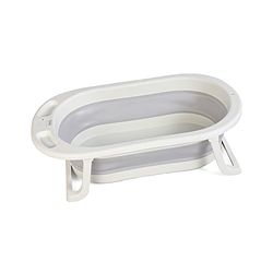 Babyhug Foldable Bath Tub With Printed Cushion - Grey