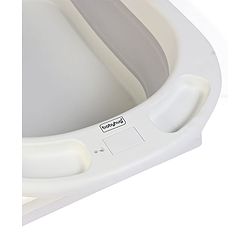 Babyhug Foldable Bath Tub With Printed Cushion - Grey
