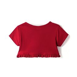 Babyhug Cotton Woven Half Sleeves Shrug with Floral Embroidered Frock - Red & Blue