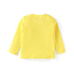 Babyhug Cotton Knit Full Sleeves Night Suit With Dino Print - Yellow
