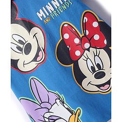 Babyhug Disney Cotton Knit Half Sleeves Dress with Minnie Mouse Graphics & Collar Detailing - Blue