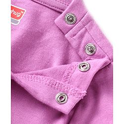 Babyhug Cotton Knit Full Sleeves Night Suit with Giraffe & Heart Print - Lilac