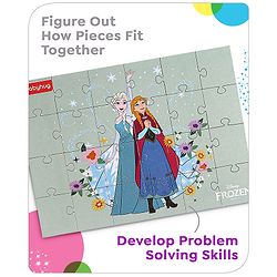 Babyhug Disney 96 pcs 4 in 1 Frozen Princess Jigsaw Puzzle |Montessori Learning and Educational Puzzle for 2-4 Years Kids| Pre-School and Early Learning Gifting Toy| BIS Certified