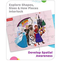 Babyhug Disney 96 pcs 4 in 1 Frozen Princess Jigsaw Puzzle |Montessori Learning and Educational Puzzle for 2-4 Years Kids| Pre-School and Early Learning Gifting Toy| BIS Certified