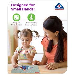 Babyhug Disney 96 pcs 4 in 1 Frozen Princess Jigsaw Puzzle |Montessori Learning and Educational Puzzle for 2-4 Years Kids| Pre-School and Early Learning Gifting Toy| BIS Certified