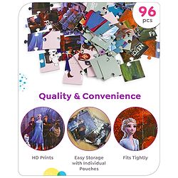 Babyhug Disney 96 pcs 4 in 1 Frozen Princess Jigsaw Puzzle |Montessori Learning and Educational Puzzle for 2-4 Years Kids| Pre-School and Early Learning Gifting Toy| BIS Certified