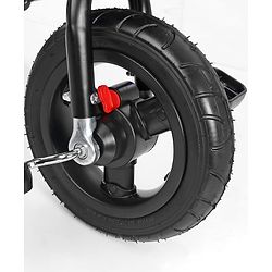 Babyhug Hermes Glider Plug & Play Trike with 360° Rotatable Seat & Parental Handle with Canopy Rubber Wheels & Storage Baskets with Bell - Black