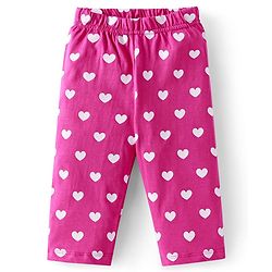 Babyhug Cotton Knit Full Sleeves Night Suit With Butterfly & Text Print - Pink