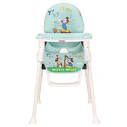 Babyhug Disney 3 in 1 Comfy High Chair With Mickey & Friends Retro Theme Print - Sky Blue
