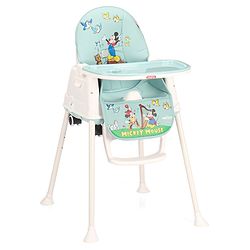 Babyhug Disney 3 in 1 Comfy High Chair With Mickey & Friends Retro Theme Print - Sky Blue