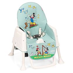 Babyhug Disney 3 in 1 Comfy High Chair With Mickey & Friends Retro Theme Print - Sky Blue