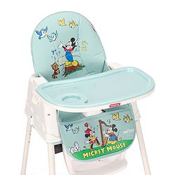 Babyhug Disney 3 in 1 Comfy High Chair With Mickey & Friends Retro Theme Print - Sky Blue