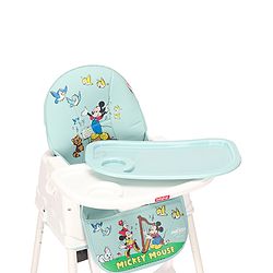 Babyhug Disney 3 in 1 Comfy High Chair With Mickey & Friends Retro Theme Print - Sky Blue