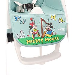 Babyhug Disney 3 in 1 Comfy High Chair With Mickey & Friends Retro Theme Print - Sky Blue
