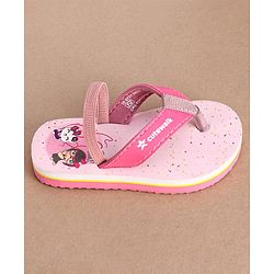 Cute Walk by Babyhug Flip Flops With Cartoon Print & Backstrap Closure  - Pink