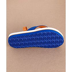 Cute Walk by Babyhug Flip Flops With Turtle Print & Backstrap Closure - Blue