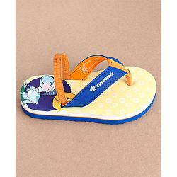 Cute Walk by Babyhug Flip Flops With Turtle Print & Backstrap Closure - Blue