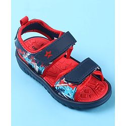Cute Walk by Babyhug Velcro Closure Sandals with  Print - Navy Blue