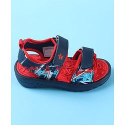 Cute Walk by Babyhug Velcro Closure Sandals with  Print - Navy Blue