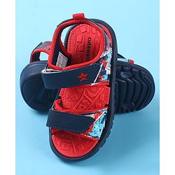 Cute Walk by Babyhug Velcro Closure Sandals with  Print - Navy Blue