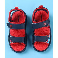 Cute Walk by Babyhug Velcro Closure Sandals with  Print - Navy Blue