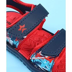 Cute Walk by Babyhug Velcro Closure Sandals with  Print - Navy Blue