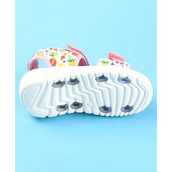 Cute Walk by Babyhug Velcro Closure Sandals with Floral Print -  Pink