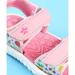 Cute Walk by Babyhug Velcro Closure Sandals with Floral Print -  Pink