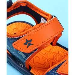 Cute Walk by Babyhug Velcro Closure Sandals with Game Theme Print -  Navy Blue