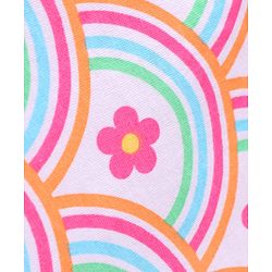 Babyhug 100% Cotton Antibacterial Singlet Sleeves Slips with Floral & Heart Print Pack of 3 - Pink Orange & Light Blue