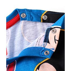 Babyhug Disney Cotton Knit Half Sleeves T-Shirt & Shorts Set With Mickey Mouse Graphics - Blue