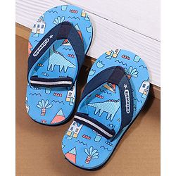Cute Walk by Babyhug Flip Flop With Back Strap - Blue