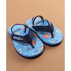 Cute Walk by Babyhug Flip Flop With Back Strap - Blue