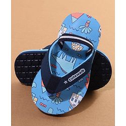 Cute Walk by Babyhug Flip Flop With Back Strap - Blue