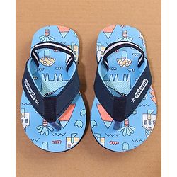 Cute Walk by Babyhug Flip Flop With Back Strap - Blue