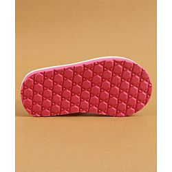 Cute Walk by Babyhug Flip Flops with Back Strap Closure & Jungle Theme Print - Pink